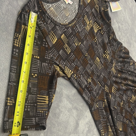 NWT LuLaRoe, Nicole style dress in gray, brown, beige. In XL size. - Picture 9 of 11